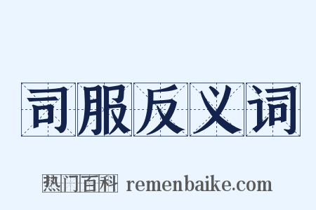 司服反义词是什么意思的图片